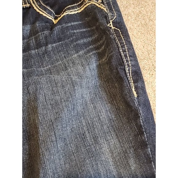 Ariat  Mid Rise Boot Jeans Women’s 34L Flair Heavy Stitch Studed Stretch Ruby - Picture 4 of 16